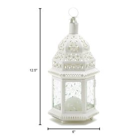 Beautiful White Moroccan Lantern - Perfect for Home Decor and Events