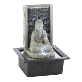 Buddha Cascading Tabletop Fountain - Serene Indoor Water Feature for Home or Office Decor