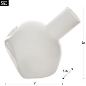 WHITE ABSTRACT VASE