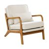 VEVOR Accent Chair, Mid Century Modern Armchair with Solid Wood Frame and Non-Slip Legs