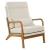VEVOR Accent Chair, High Back Mid Century Modern Armchair with Solid Wood Frame and Non-Slip Legs