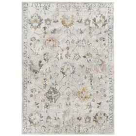 Persian Blooms Silver Indoor Area Rug, 5' x 7'