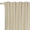 Textured Solid Chenille Light Filtering Single Curtain Panel, Beige, 50"W x 84"L