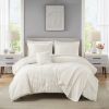 5-Piece Cream Cozy Plush Comforter Set, Full/Queen