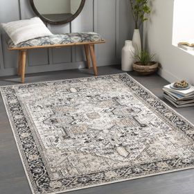 Black Ivory Persian Indoor Area Rug, 5' x 7'