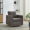 30.7"W Square Upholstered Swivel Accent Chair and Comfy Accent Single Sofa Chair, 360 Degree Club Chair