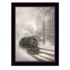 "Snowy Locomotive" by Lori Deiter, Ready to Hang Framed Print, Black Frame