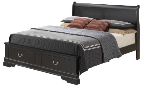 Elegant Black Queen Storage Bed With Style