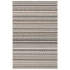 Carnival Stripe Polypropylene Assorted Earth Tones Indoor Area Rug, 3' x 5'