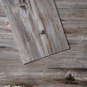 VEVOR Self Adhesive Vinyl Floor Tiles 36 x 6 inch, 36 Tiles 0.62mm Thick Peel & Stick, Vintage Wood Grain DIY Flooring for Kitchen, Dining Room