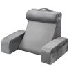 VEVOR Reading Pillow, Backrest Support Pillow with Arm and 3 Pockets, Large Size Bed Pillow with Removable Headrest & 25D Sponge