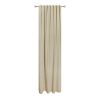 Textured Solid Chenille Light Filtering Single Curtain Panel, Beige, 50"W x 84"L