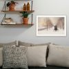 Trendy Decor 4U Snowy Amish Lane White Framed Wall Art for Living Room, Bedroom Wall Art Print for Home Decor by Lori Deiter