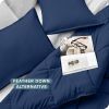 Bare Home Comforter Set - Queen Size - Ultra-Soft - Goose Down Alternative - Premium 1800 Series - All Season Warmth (Queen, Dark Blue)