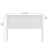Walton Window Pane Wood Queen Panel Headboard - White