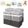 4-Pack Large Foldable Laundry Hampers, 19.81 Gallon Waterproof Clothes Baskets with Extended Handles
