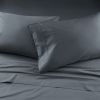 Cool Crisp 4-Piece 300 Thread Count Gray Cotton Percale Sheet Set, King