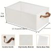 Portable Clothes Storage Box Foldable Thick Cloth Storage And Storage Bag For Organizing Bedroom Wardrobe Clothes With Window Storage Nano White And L