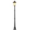 94.5" Outdoor Solar Lamp Post Light, Aluminum Floor Lamp, Solar Powered Vintage Street Light for Garden, Lawn, Pathway, Driveway, Black