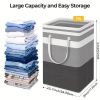 4-Pack Large Foldable Laundry Hampers, 19.81 Gallon Waterproof Clothes Baskets with Extended Handles