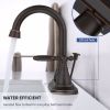 Bathroom Faucet Oil Rubbed Bronze 360 Degree High Arc Swivel Spout 4 Inches Centerset Vanity Faucet Modern 3 Holes Lavatory Faucet NOT INCLUED Drain[U