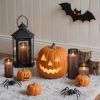 Flameless Candles Battery Operated with Remote Timer, Acrylic Flickering LED Pillar Candle for Halloween Decoration