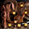 12 Pcs Mini Lantern Decor 4 Inch Western Lantern Table Centerpiece Small Vintage Camping Hanging Lamp