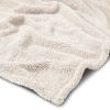 HGTV Teddy Sherpa Fur Throw Blanket Snowbound 50 x 70 inches