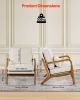 VEVOR Accent Chair, Mid Century Modern Armchair with Solid Wood Frame and Non-Slip Legs