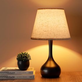 ONEWISH Touch Bedside Lamp for Bedroom, 3-Way Dimmable Farmhouse Table Lamps for Nightstand with Fabric Shade