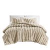 Ultrasoft Faux Fur Ribbed Comforter Set Full/Queen