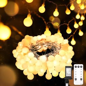 String Lights for Bedroom, 33ft 100 Led Connectable Globe String Lights Indoor