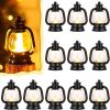 12 Pcs Mini Lantern Decor 4 Inch Western Lantern Table Centerpiece Small Vintage Camping Hanging Lamp