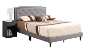 Glory Furniture Deb G1112-QB-UP Queen Bed - All In One Box , LIGHT GREY