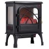 VEVOR 25.5inch Freestanding Fireplaces, 1500W 5120BTU Portable Electric Fireplace Stove Heater, with Overheating Protection,Adjustable Flames,Timer