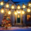 25FT/50FT Options - 1Pc Outdoor Globe String Lights Decorative Patio Lights Ball Fairy String Lamps with 25Pcs Bulbs for Garden Lawn Patio Cafe Party