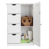 High quality waterproof bathroom storage cabinet smooth sturdy durable lightweight space saving easy to move provides ample space for essentials long