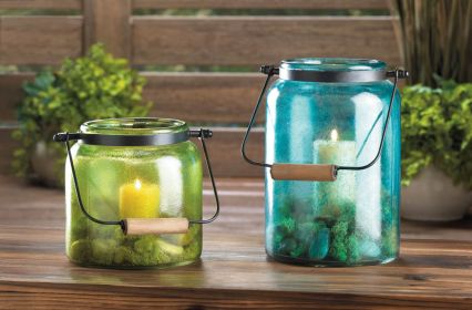 Green Jar Candle Lantern