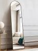 Floor Standing Mirror, Wall Mirror with Stand Aluminum Alloy Thin Frame,21''*64''