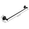 Wall-Mounted Adjustable Towel Bar Rod for Bathroom Cloths Hanger in Matte Black